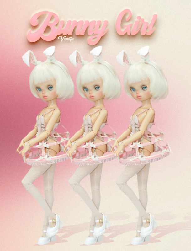 【pre-order】【Miedoll】【Lady Bunny Vanilla】little mie pvcdoll 1/6