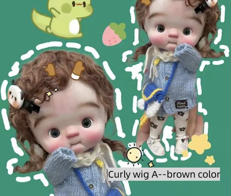 Curly wig A【Wig Only】 Spring doll
