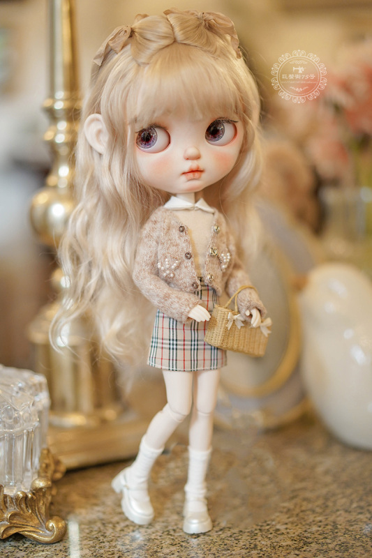 【 Khaki Peral Coat Suit】bjd ob11 blythe 【pre-order】