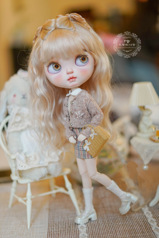 【 Khaki Peral Coat Suit】bjd ob11 blythe 【pre-order】