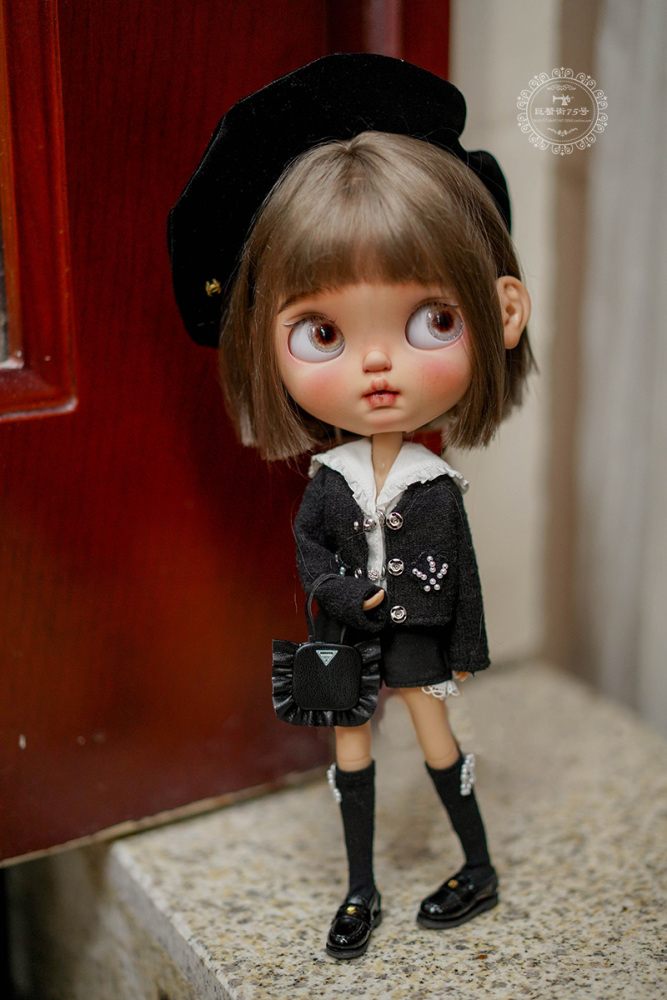 【 Black Shell Coat Suit】bjd ob11 blythe 【pre-order】