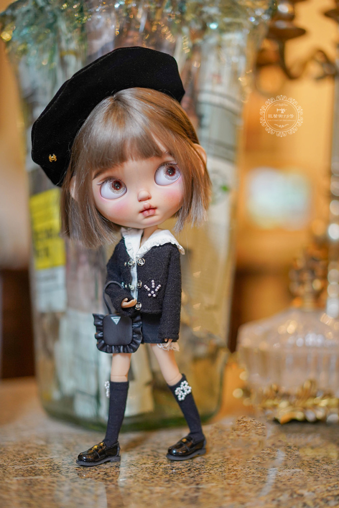 【 Black Shell Coat Suit】bjd ob11 blythe 【pre-order】