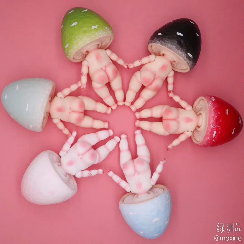 moxine mini mushroom doll resin bjd