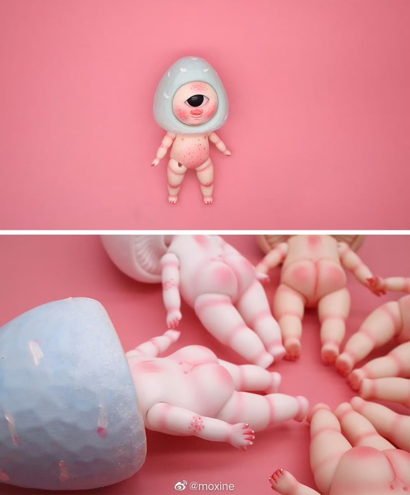 moxine mini mushroom doll resin bjd