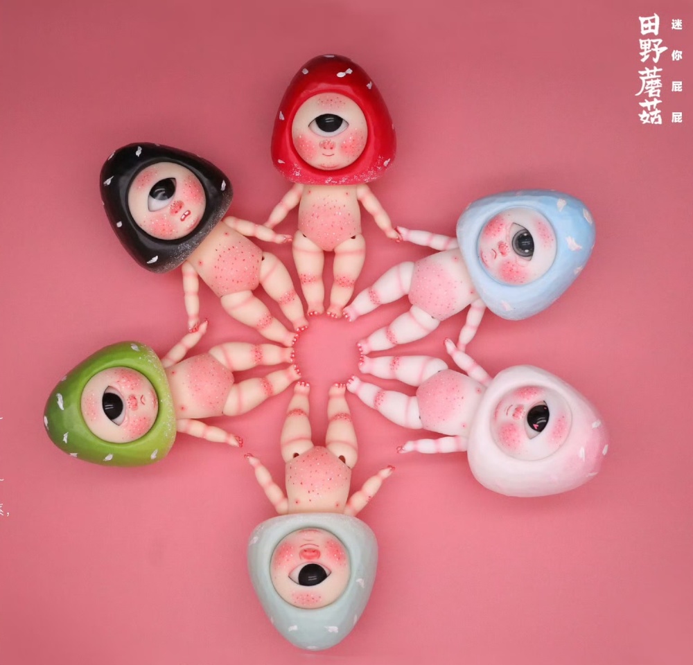 moxine mini mushroom doll resin bjd