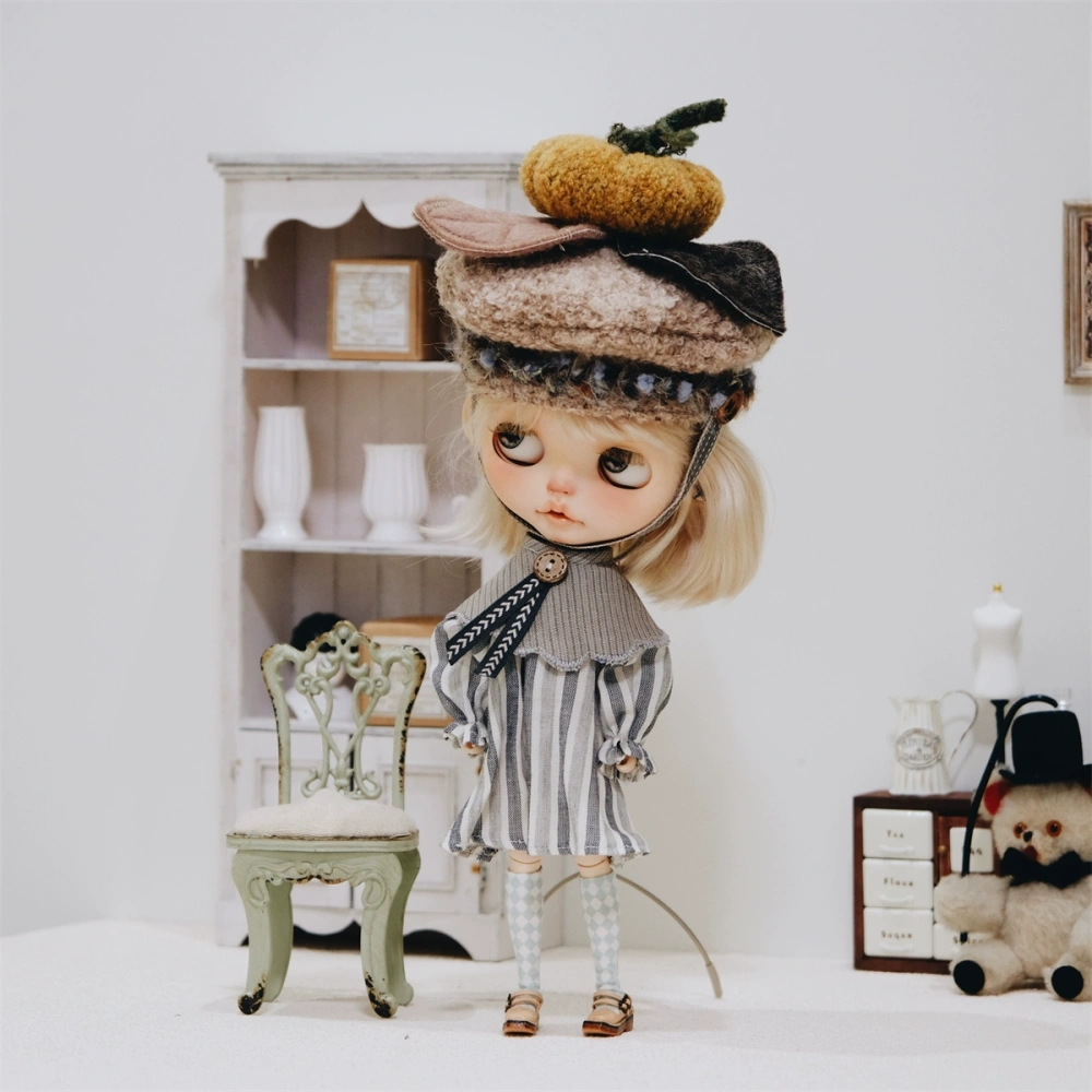 Striped dress bjd blythe Coke's doll clothes pre-order outfit