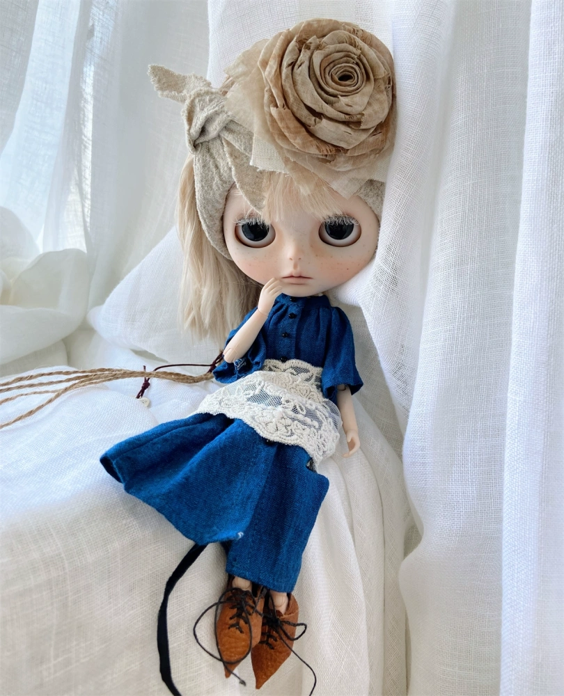 Lace stitched dress bjd blythe Coke's doll clothes pre-order outfit