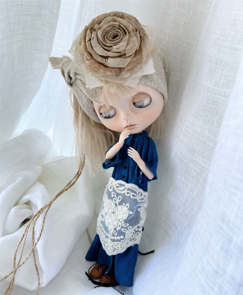 Lace stitched dress bjd blythe Coke's doll clothes pre-order outfit