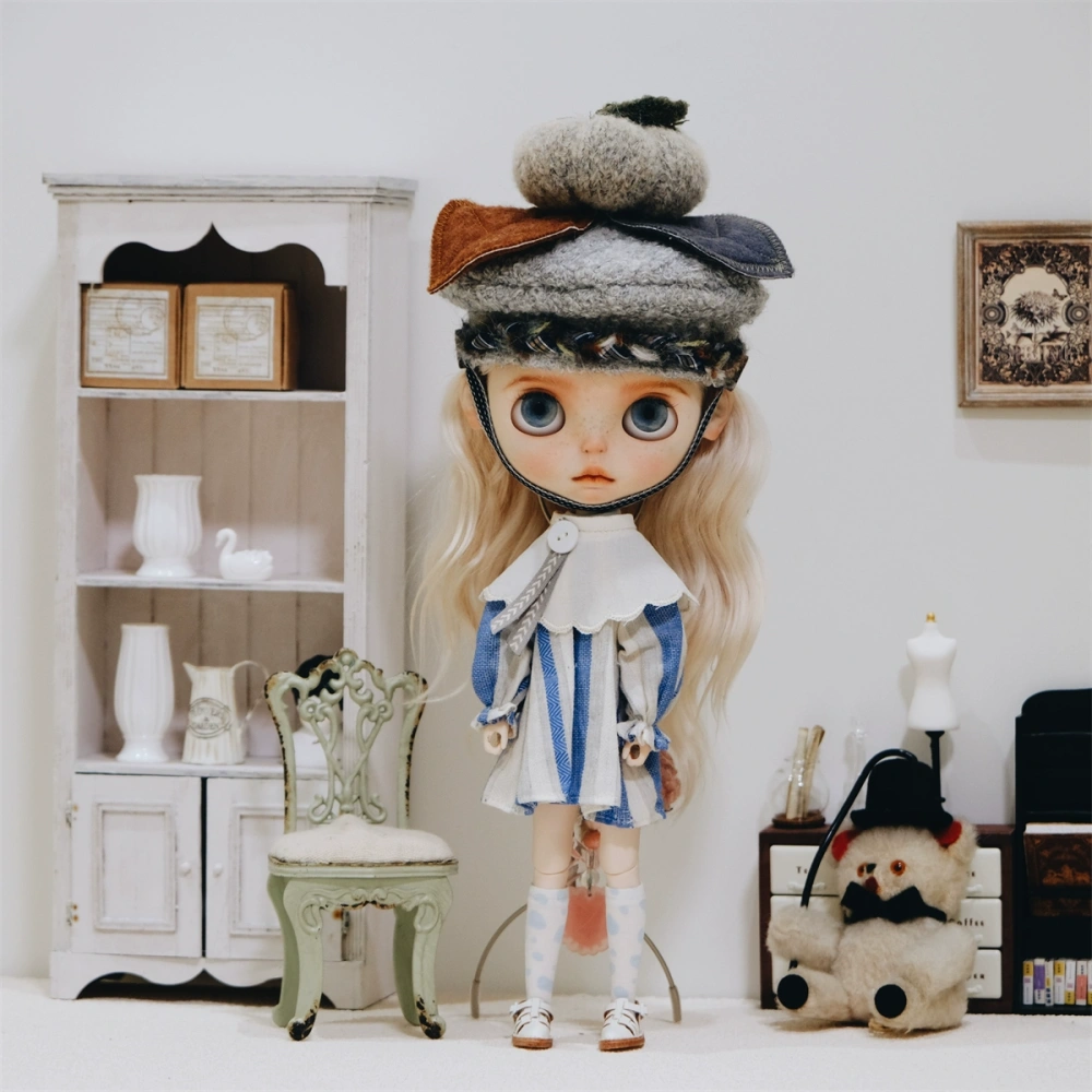 Striped dress bjd blythe Coke's doll clothes pre-order outfit