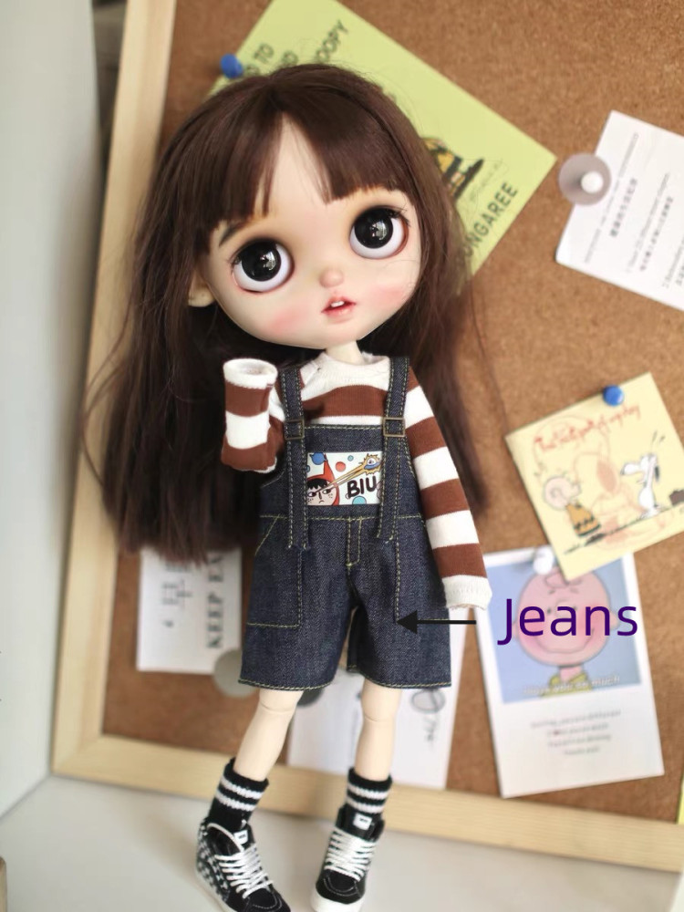 Striped shirt bjd blythe Tuwangwan 's doll clothes pre-order outfit
