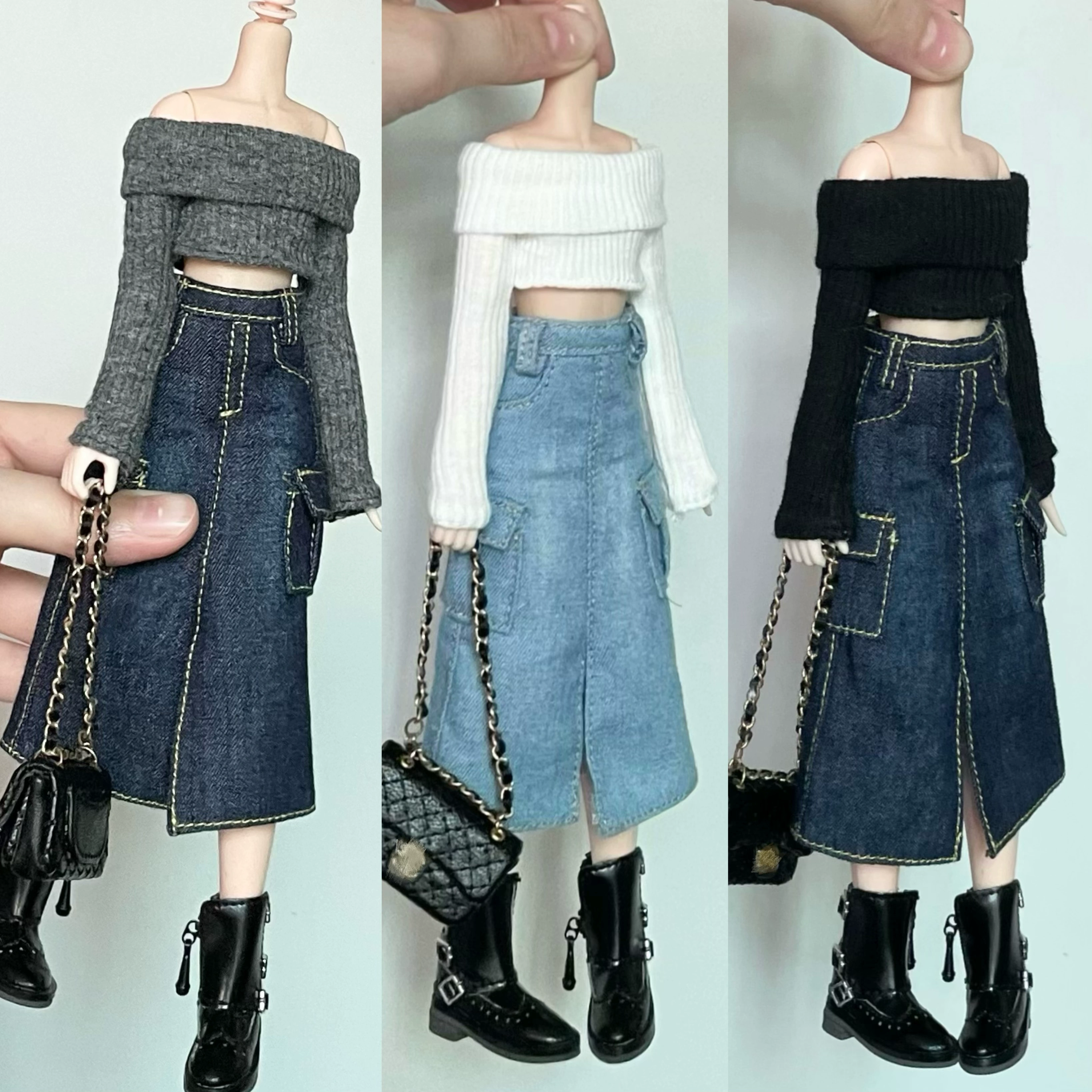 Demin skirt  bjd blythe Tuwangwan 's doll clothes pre-order outfit