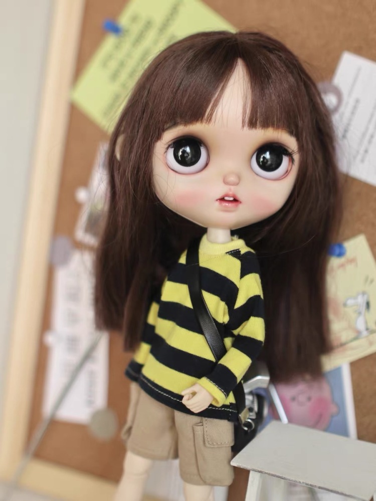Striped shirt bjd blythe Tuwangwan 's doll clothes pre-order outfit