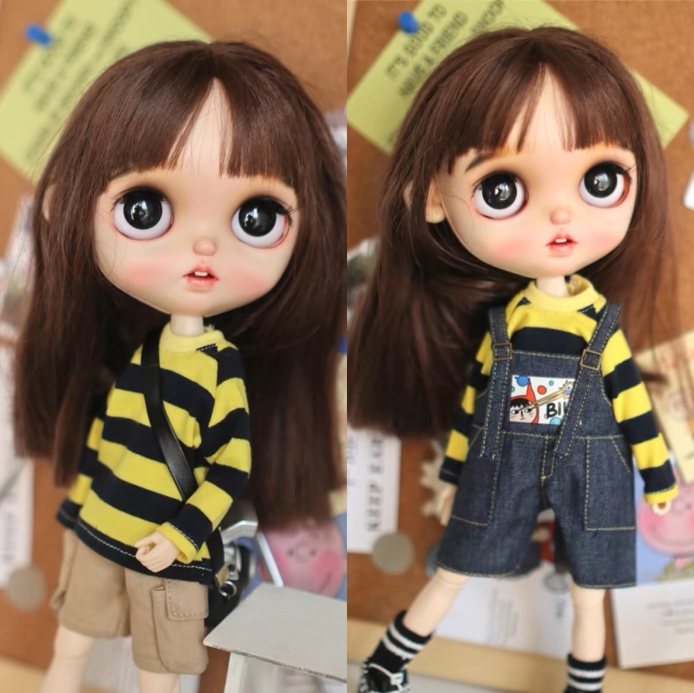Striped shirt bjd blythe Tuwangwan 's doll clothes pre-order outfit
