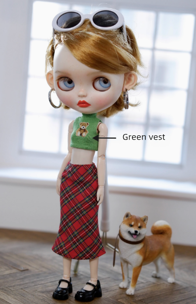 Vest bjd Blythe One-seven 's doll clothes pre-order outfit