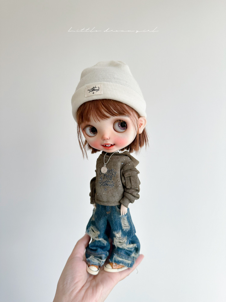 2025 New Product-Ripped Jeans Little Dream Girl pre-order outfit