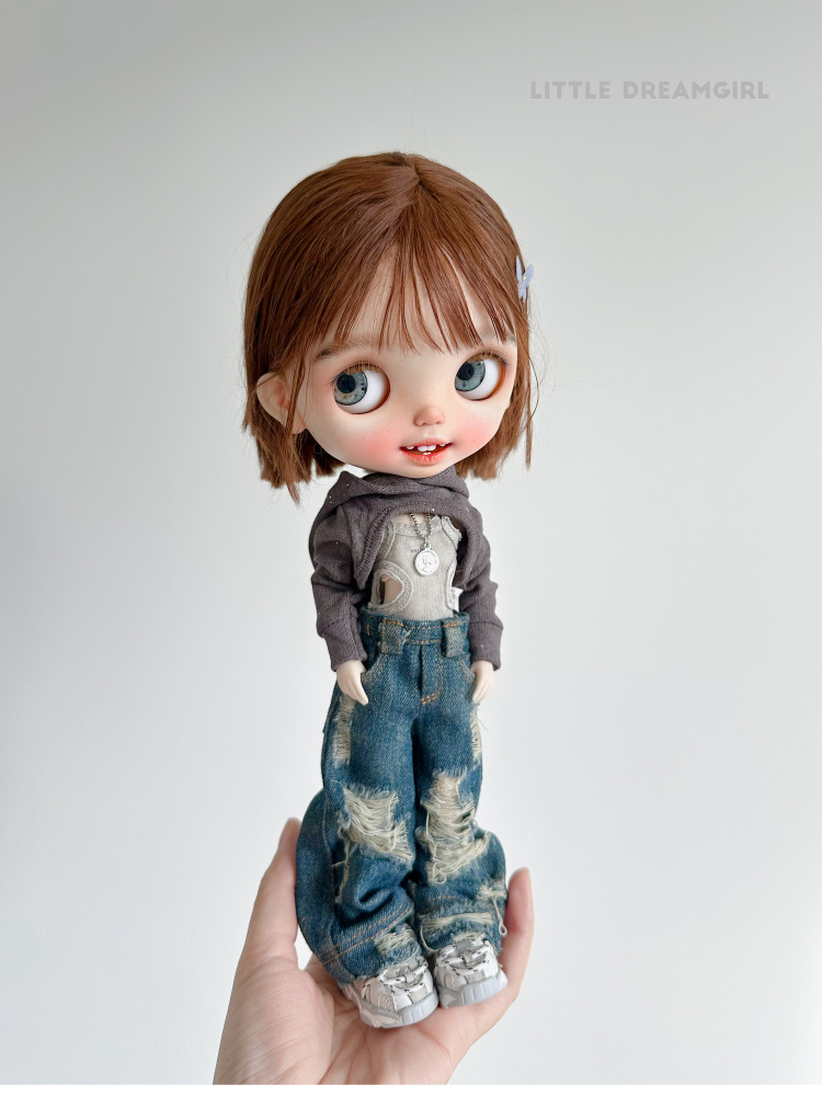 2025 New Product-Ripped Jeans Little Dream Girl pre-order outfit