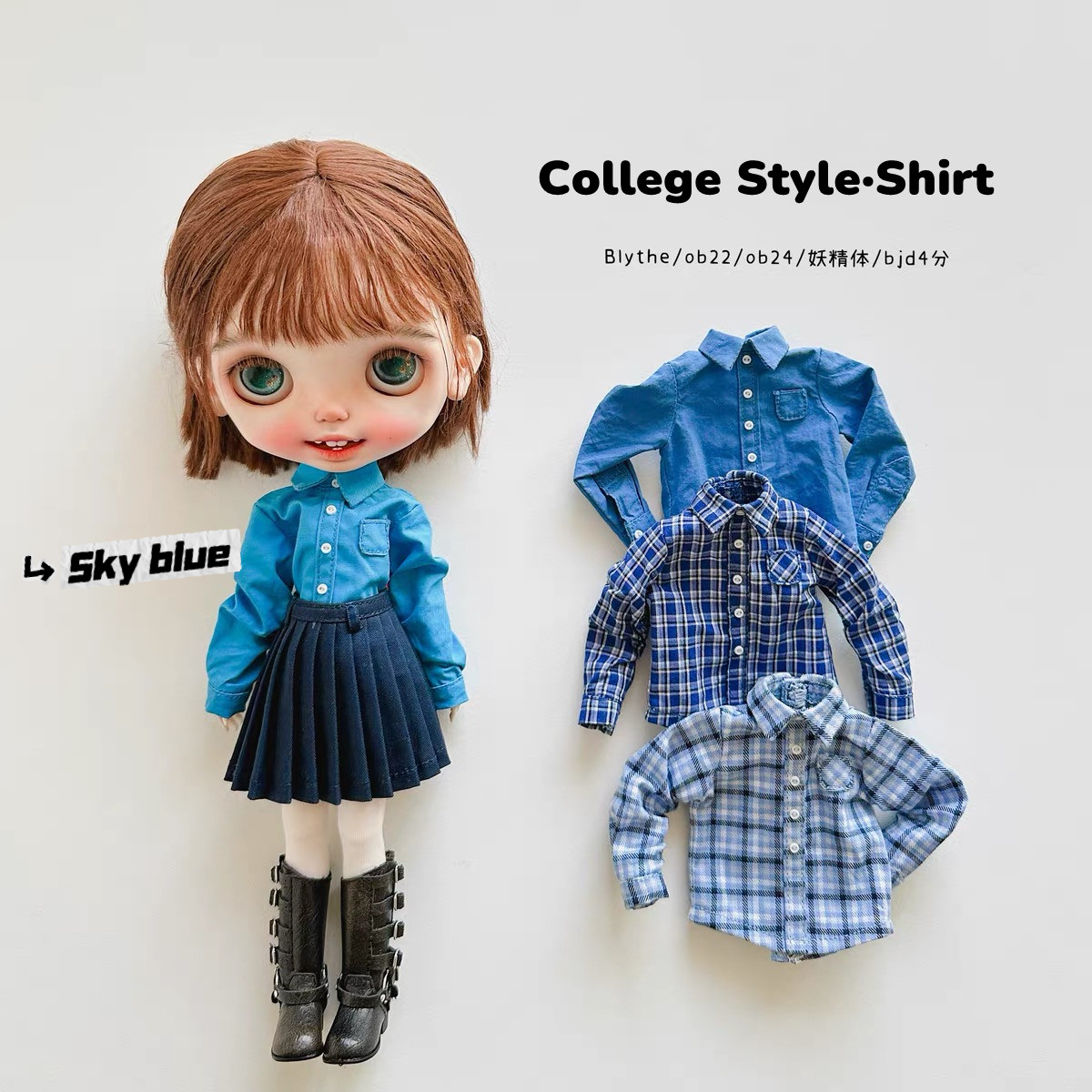 2025 New Product-College Style Shirt Little Dream Girl pre-order outfit