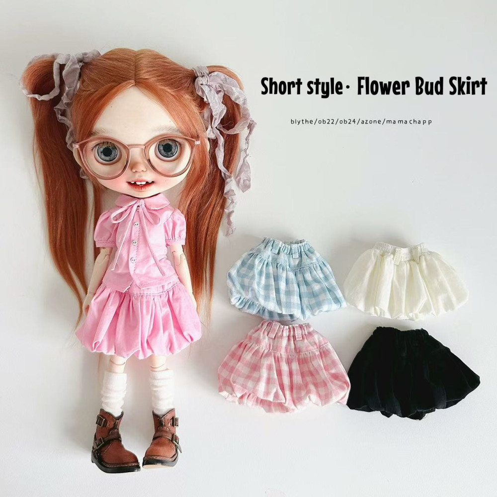 2025 Second Release-Short Style Flower Bud Skirt bjd blythe Little Dream Girl pre-order outfit