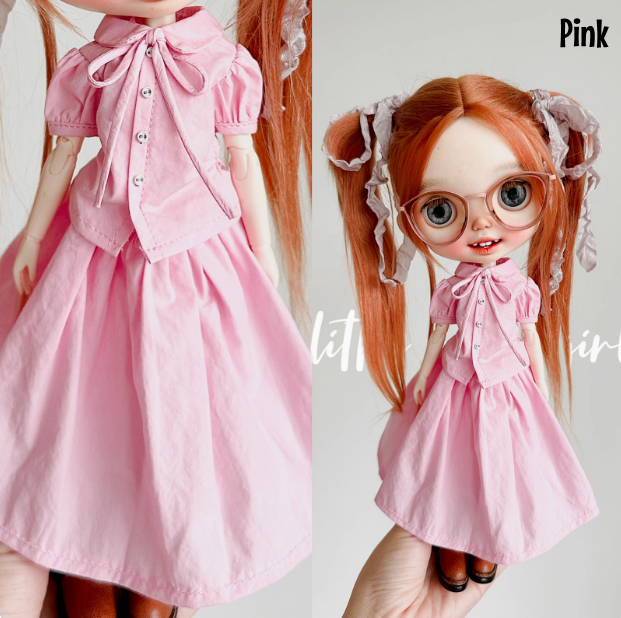 2025 Second Release-Bow Tie Shirt bjd blythe Little Dream Girl pre-order outfit