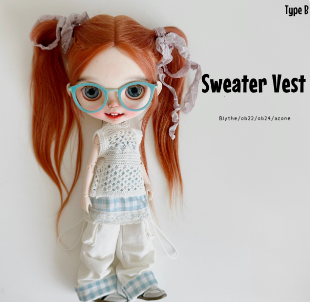 2025 Second Release-New Sweater Vest bjd blythe Little Dream Girl pre-order outfit