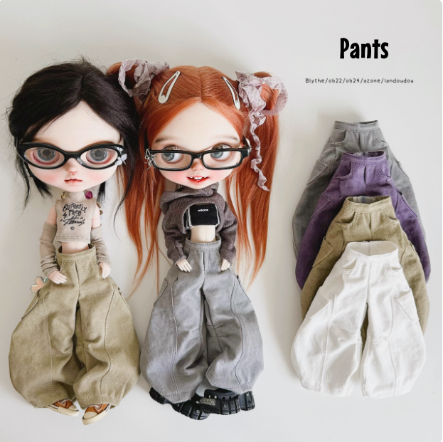 2025 Second Release-A pair of trousers with personality pants bjd blythe Little Dream Girl pre-order outfit