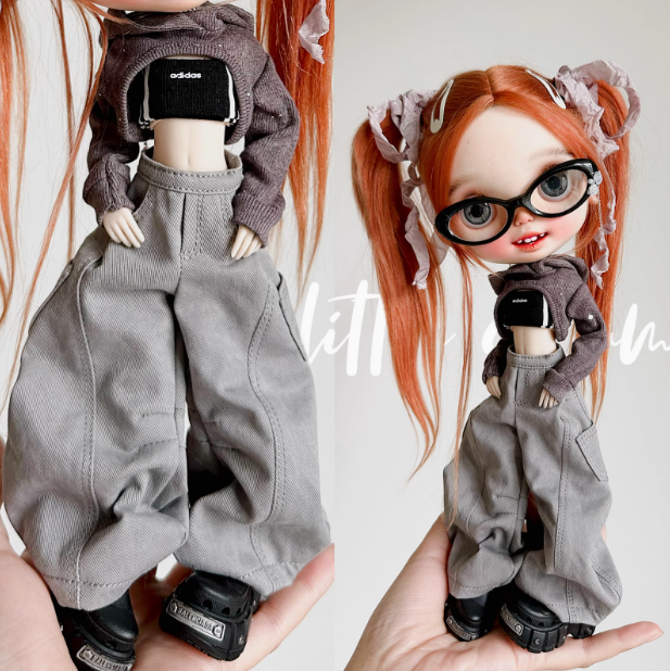 2025 Second Release-A pair of trousers with personality pants bjd blythe Little Dream Girl pre-order outfit