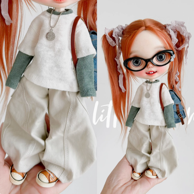 2025 Second Release-A pair of trousers with personality pants bjd blythe Little Dream Girl pre-order outfit