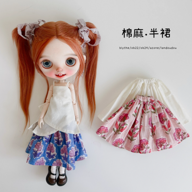 2025 Second Release-Floral Print Skirt bjd blythe Little Dream Girl pre-order outfit
