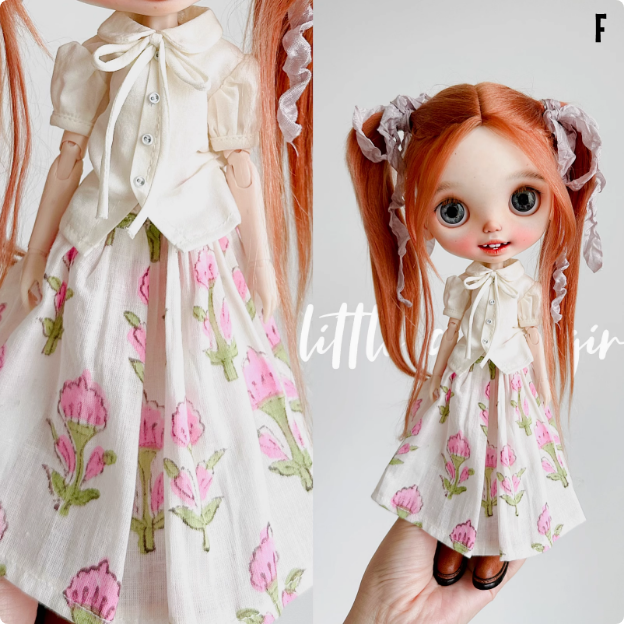 2025 Second Release-Floral Print Skirt bjd blythe Little Dream Girl pre-order outfit