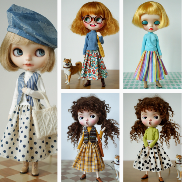 Skirt bjd Blythe One-seven 's doll clothes pre-order outfit