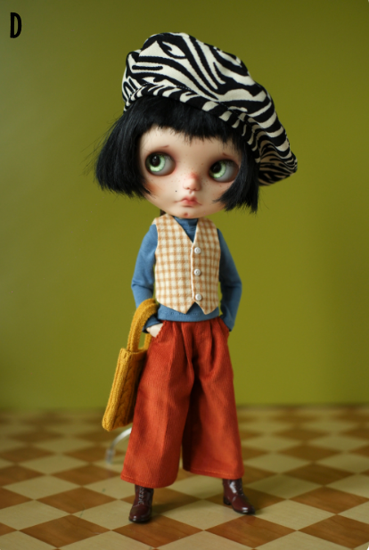 Waiscoat bjd Blythe One-seven 's doll clothes pre-order outfit