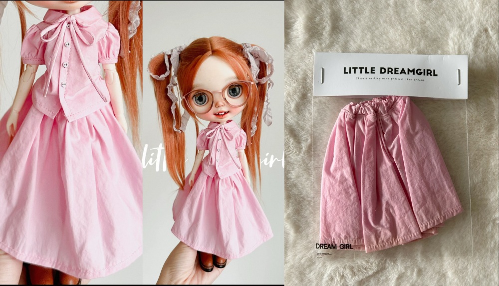 Stock outfit   blythe qbaby outfit little dream girl