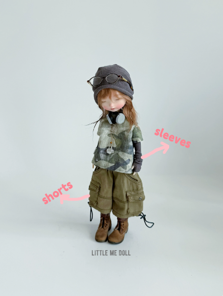 2026 Summer New Items- Camouflage T-shirt bjd blythe Little Dream Girl pre-order outfit