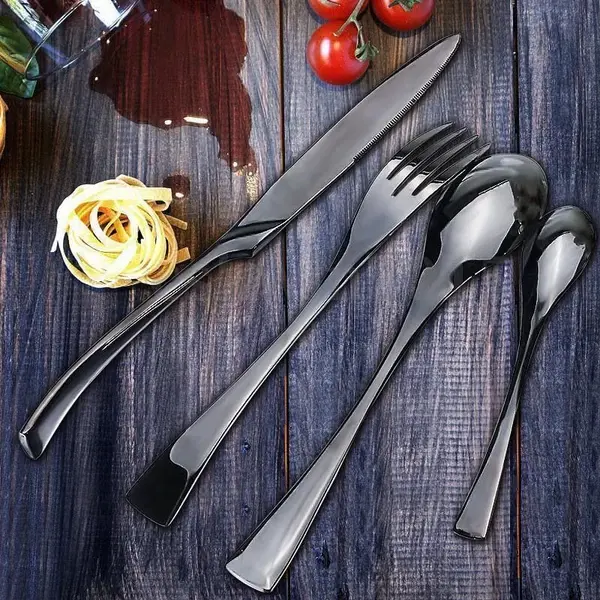Kaya Black Cutlery Set
