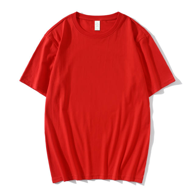 Factory Price Logo Printing 100% Cotton Custom T Shirt Printed Tshirt (40 count double yarn regular 15 colors)