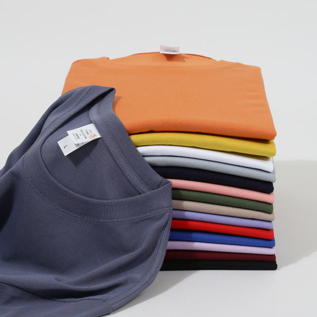 Factory Price Logo Printing 100% Cotton Custom T Shirt Printed Tshirt (40 count double yarn regular 15 colors)