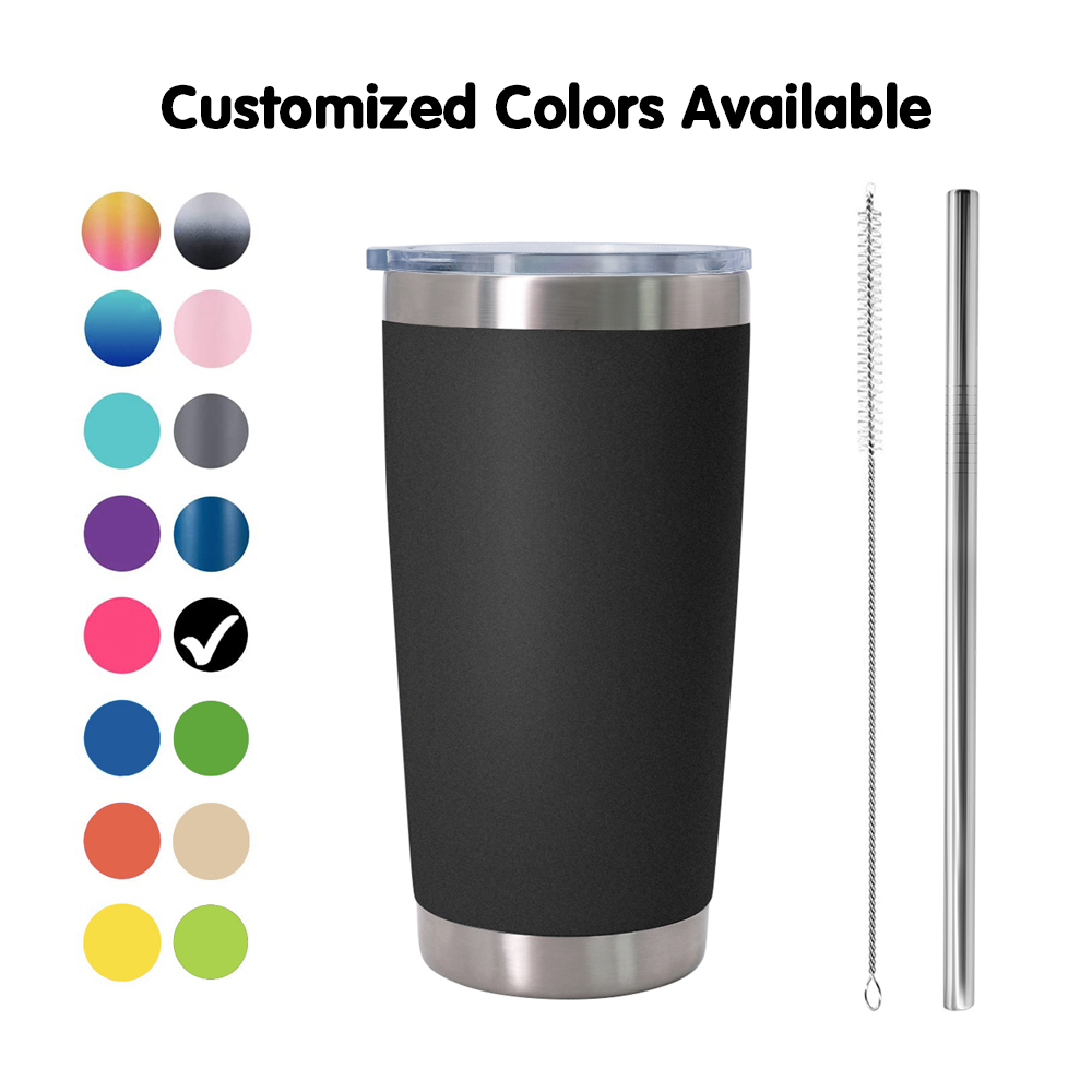 Double Wall Vacuum Insulated Travel Mugs Coffee Cup Stainless Steel Tumbler with Custom Logo