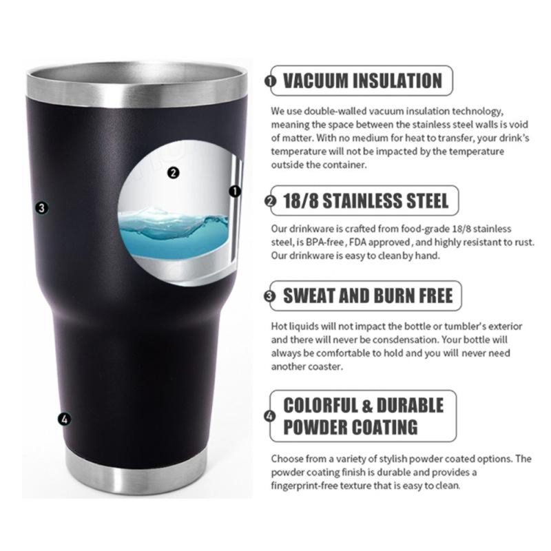 Professional Made 32oz Insulation Stainless Steel Drink Vacuum Mug Insulated Tumbler