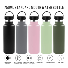 Customized Direct Drinking Double Wall 304 SS Inner 201 SS Outer Promotional Travel Water Bottle