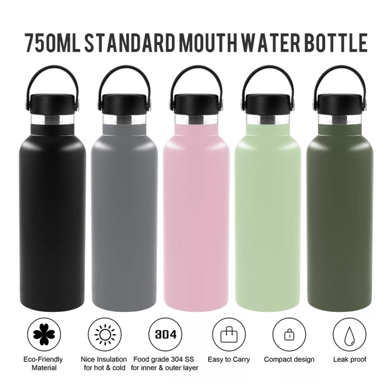 Customized Direct Drinking Double Wall 304 SS Inner 201 SS Outer Promotional Travel Water Bottle