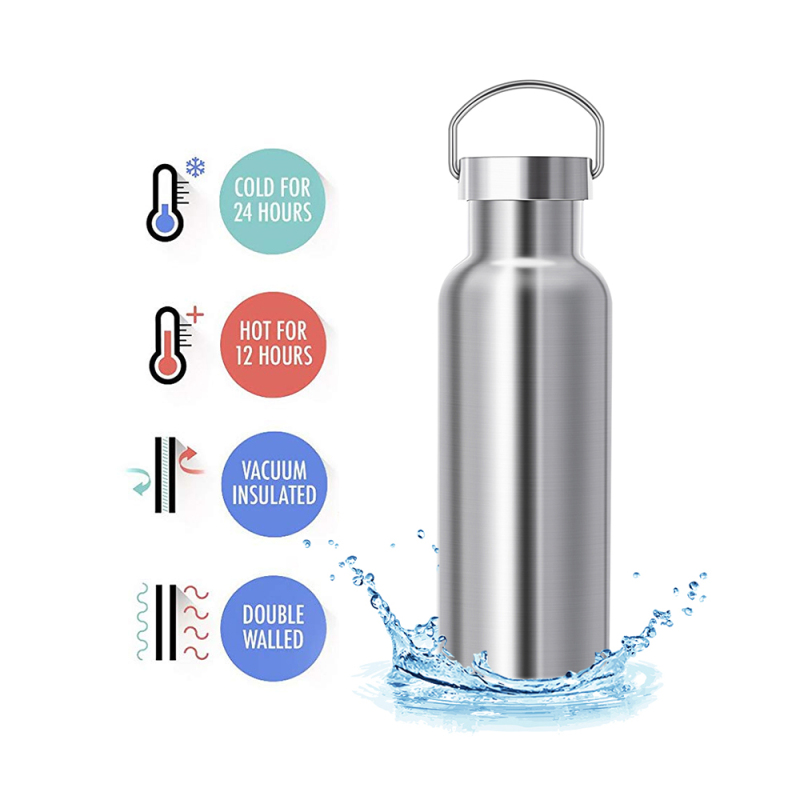 Customized Direct Drinking Double Wall 304 SS Inner 201 SS Outer Promotional Travel Water Bottle