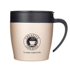 300ml 304 Stainless Steel Coffee Mugs Travel Vacuum Cups Cafe' Mug Thermos Mugs with Spoon Set