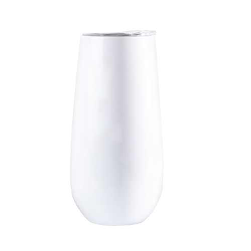 6oz Stainless Steel Stemless Double-Insulated Cocktail Cups Eco-friendly Wine Tumbler Rose Gold Champagne Flutes