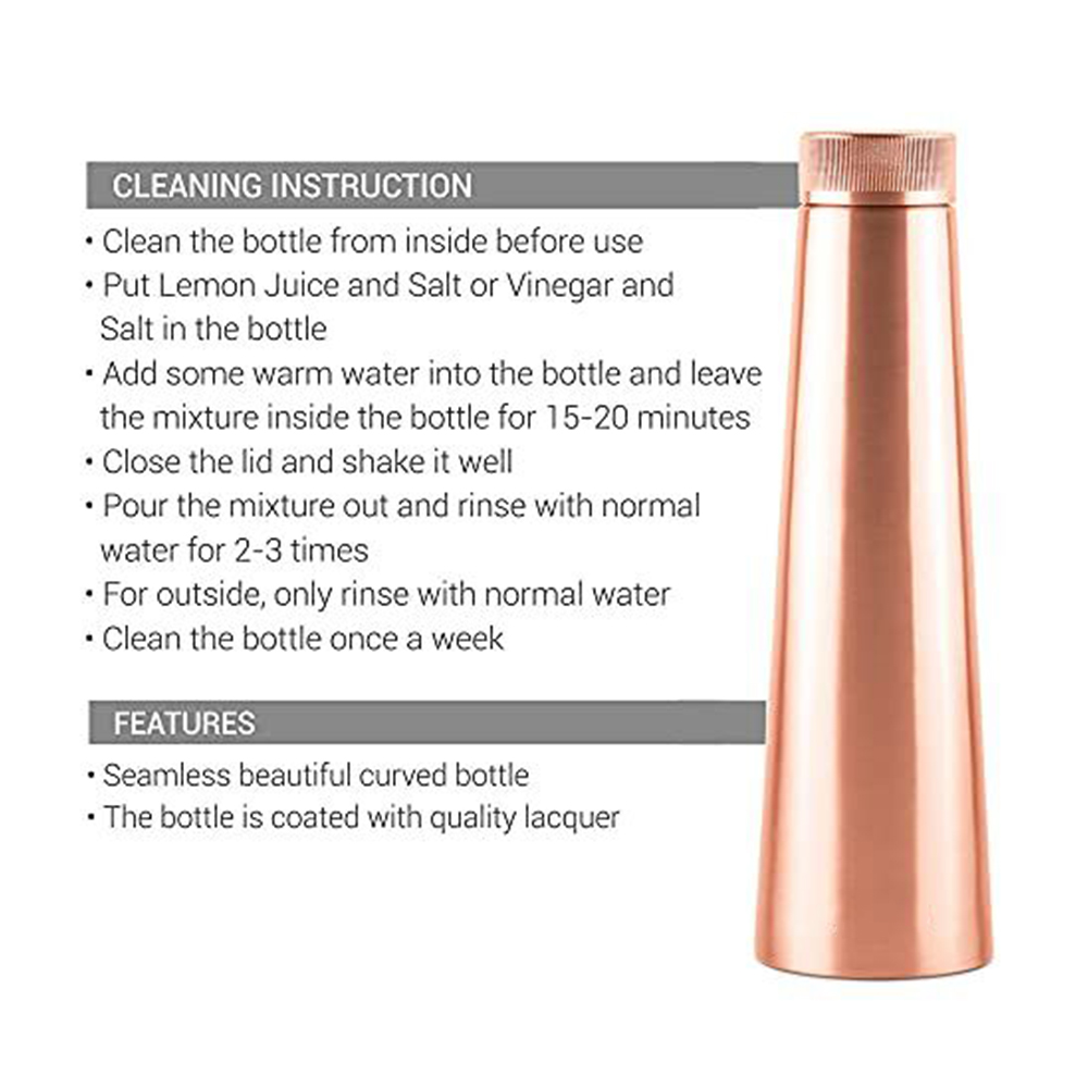 Stainless Steel Vacuum Kwality Copper Tower Bottle Hot Cold Drinking Water Bottles