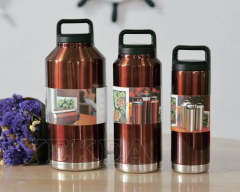 Wholesale 64oz Double Wall Stainless Steel Insulated Mug Thermo Flask With Screw Lids