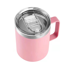10oz Vacuum Coffee Mug With Handle Stainless Steel Travel Tumbler Insulated mug Custom Logo Wine Cup Blank