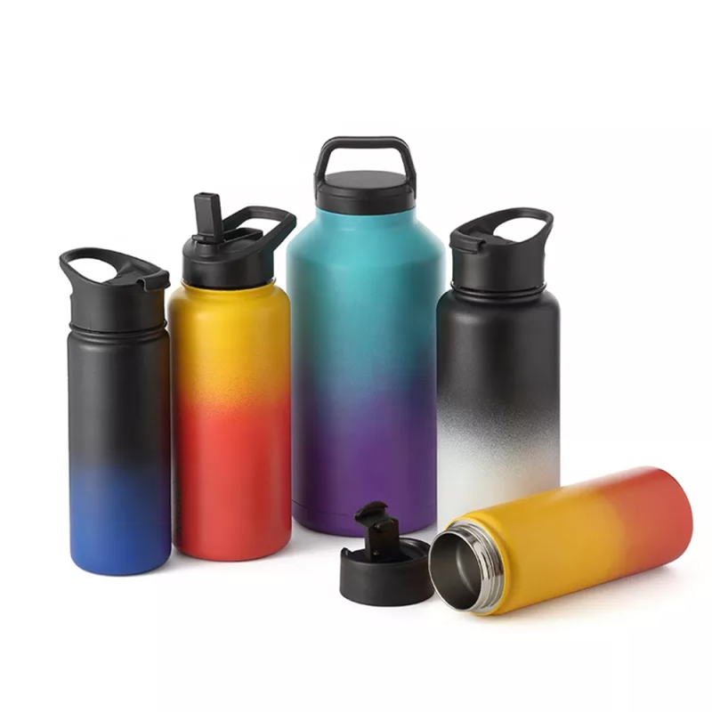Custom Logo Sports Vacuum Insulated Double Wall Stainless Steel Water Bottle 20oz