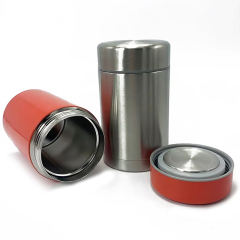 Reusable custom logo round shape eco friendly leak proof bpa free stainless steel vacuum bento food jar