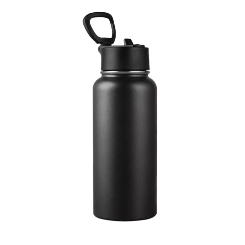 Outdoor Travel Wide Mouth Stainless Steel Vacuum Water Bottle with Handle 350ml