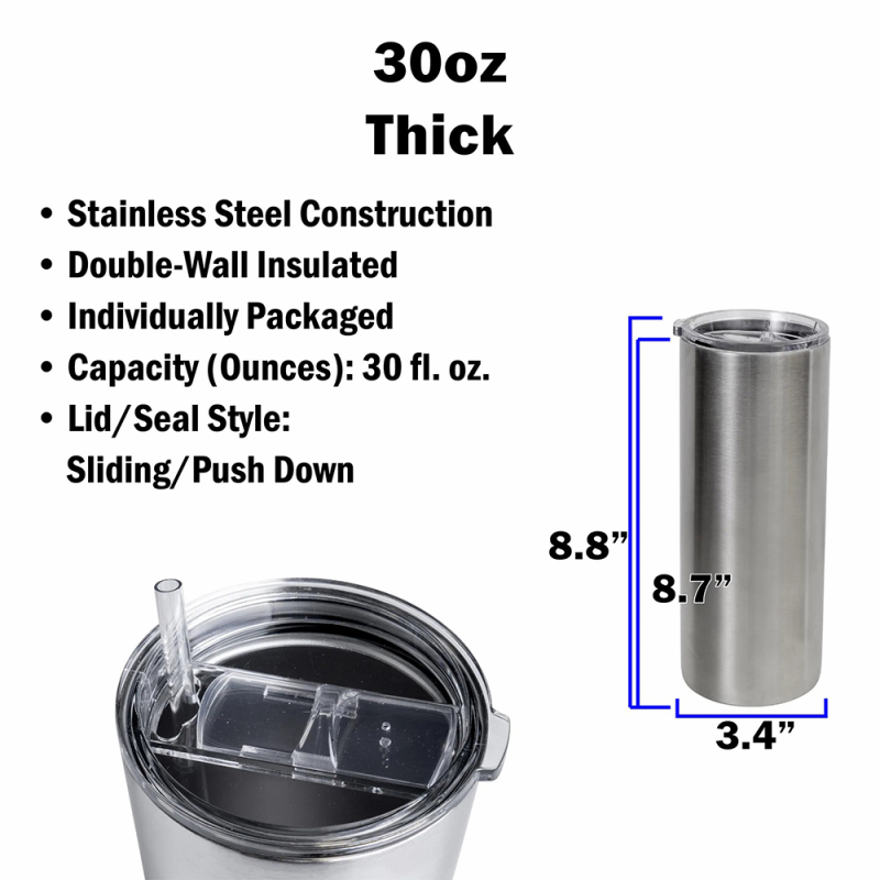 Double-wall Thick Tumbler Vacuum Insulated BPA free Mug